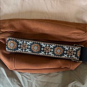 Parker thatch suede sling bag